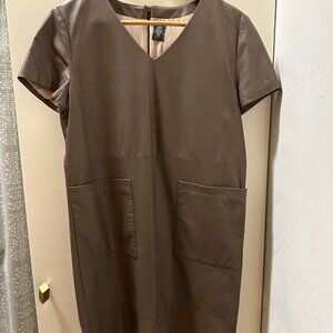 Eleventy Lambskin Leather Dress Retail $980 Size M Made in Italy